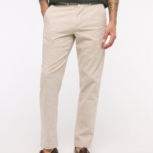 Abercrombie & Fitch Men's Straight Linen-Blend Chino